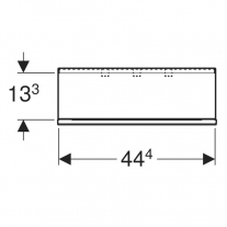 Etajera de perete, Geberit, Acanto, 45 cm, gri nisip