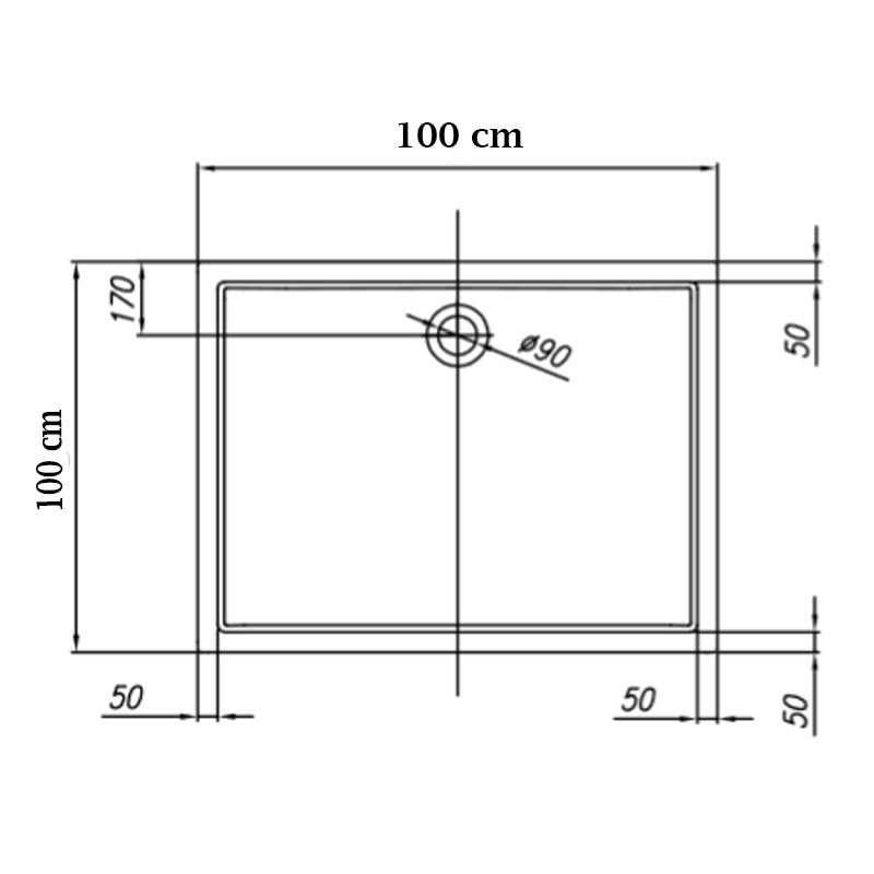 Cadita de dus patrata, Kolpasan, Flamenco, pentru inzidire, 100 x 100 cm, alb