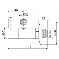 Robinet coltar, Alcadrain, cu filtru 1/2, alb lucios