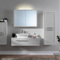 Dulap suspendat cu 2 usi, Kolpasan, Blanche, inaltimea 132,1 cm, alb