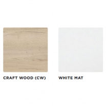 Dulap inalt suspendat, Kolpasan, Tara, cu 1 usa si 2 sertare, alb mat