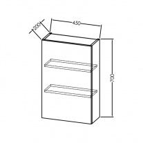 Dulap suspendat, Kolpasan, Vittoria, cu 1 usa, alb