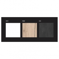 Set mobilier suspendat si lavoar, Kolpasan, Naomi, 100 cm, dark concrete