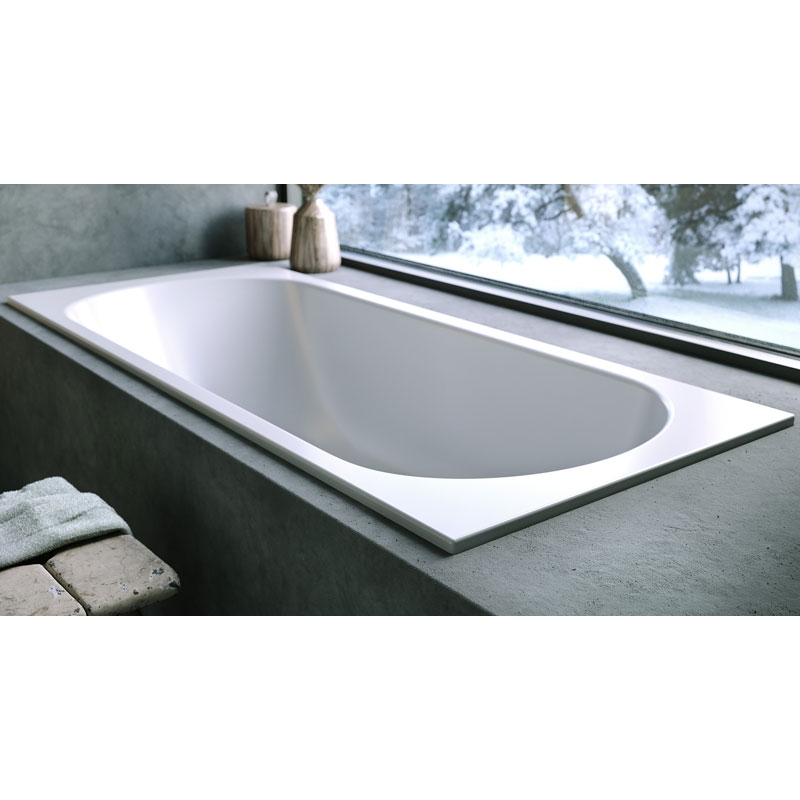 Cada dreptunghiulara slim, Kolpasan, Betty E2, 170 x 70 cm, alb
