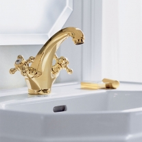 Baterie lavoar, Kludi, Adlon, 1926, placat cu aur 23 kt