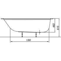  Cada dreptunghiulara, Kolpasan, Betty E2, 170 x 75 cm, alb