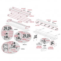 Set rigola de dus cu capac faiantabil, Alcadrain, APZ13-DOUBLE9 FIT AND GO, 75 cm