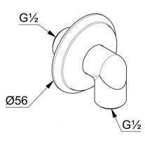 Cot racord, Kludi, Adlon, 1926, placat cu aur 23 kt