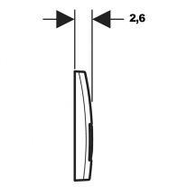 Clapeta de actionare, Geberit, Delta 50, negru