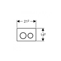 Clapeta cu actionare dubla Geberit, Omega20, alb si cromat mat