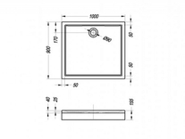 Cadita de dus Kolpasan, Flamenco,100 x 90 cm, dreptunghiulara, cu masca