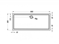 Cadita de dus Kolpasan, Flamenco, 180 x 80 cm, dreptunghiulara, pentru inzidire
