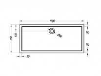 Cadita de dus Kolpasan, Flamenco, 170 x 75 cm, dreptunghiulara