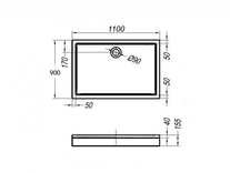 Cadita de dus Kolpasan, Flamenco, 110 x 90 cm, dreptunghiulara, cu masca
