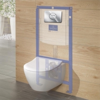 Clapeta Villeroy & Boch, ViConnect, cu actionare dubla, crom lucios, 21 x 15 x 5 cm