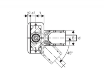 Sifon pentru rigola Geberit, Clean Line, inaltime montaj 6,5-9 cm