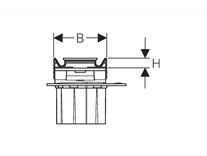 Capac pentru rigola dus Geberit, Clean Line 60, montaj in pardoseala, 30-90 cm, negru/periat