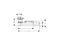 Sifon pentru rigola Geberit, Clean Line, inaltime montaj 9-20 cm