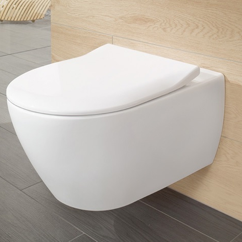 Capac WC Villeroy & Boch, Subway 2.0, slim, soft close, alb