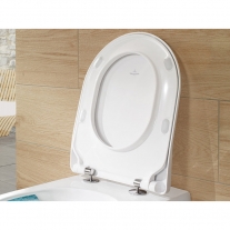 Capac WC Villeroy & Boch, Subway 2.0, slim, soft close, alb