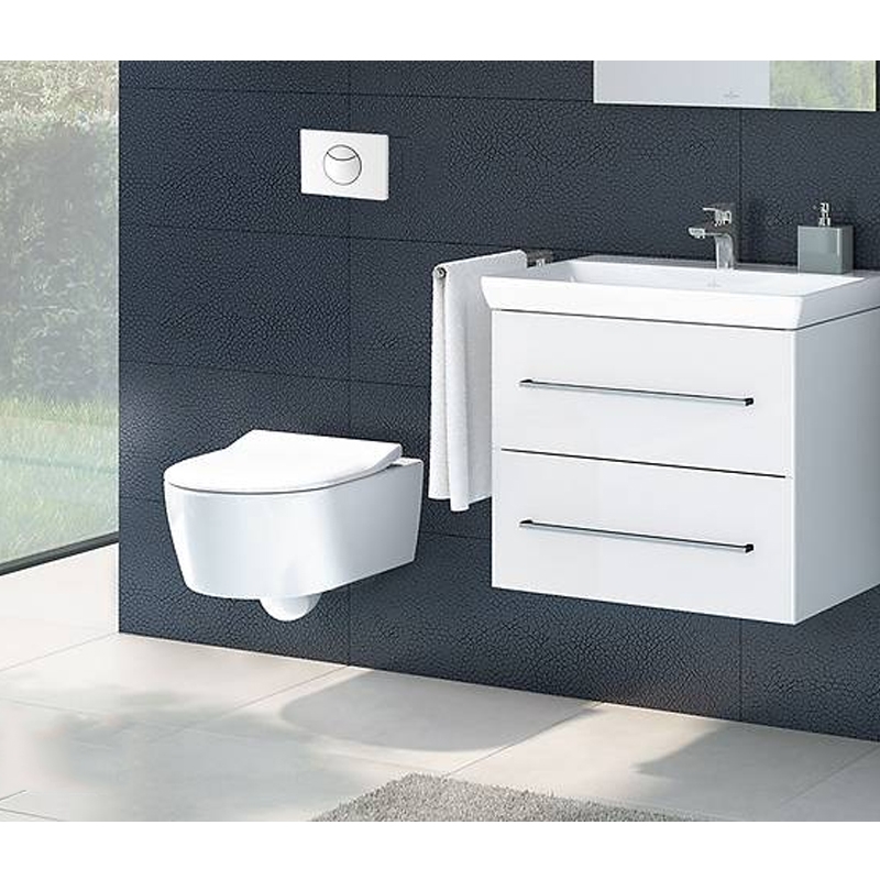 Clapeta Villeroy & Boch, ViConnect, actionare dubla, 20 x 14 x 5 cm, alb