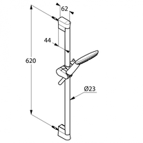 Set dus Kludi, Freshline, 1S, bara 60 cm, crom