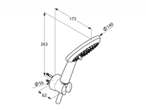 Set dus Kludi, Freshline, 3S, crom-alb