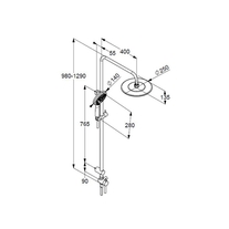 Coloana dus Kludi, Freshline, crom