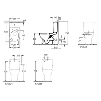 Vas WC monobloc stativ Villeroy & Boch, O.Novo, rotund, direct flush, alb alpin