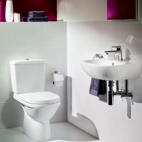 Vas WC monobloc stativ Villeroy & Boch, O.Novo, rotund, direct flush, alb alpin