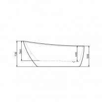 Cada freestanding Florida, Natasha, cu instalatie completa, 173 cm