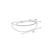 Lavoar pe blat Opoczno, Street Fusion, 60 cm, alb