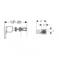 Set elemente de fixare pe perete Geberit, Duofix, montaj individual