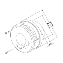 Valva de aerisire Haco, reglabila, Ø 12.5 cm, alb