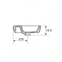 Lavoar Cersanit, Caspia, dreptunghiular pe blat, 60 cm, alb