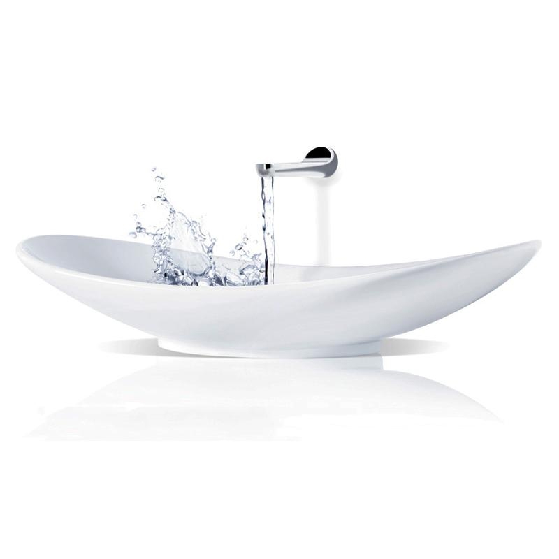 Lavoar pe blat Villeroy & Boch, My Nature, CeramicPlus, 81 cm, alb