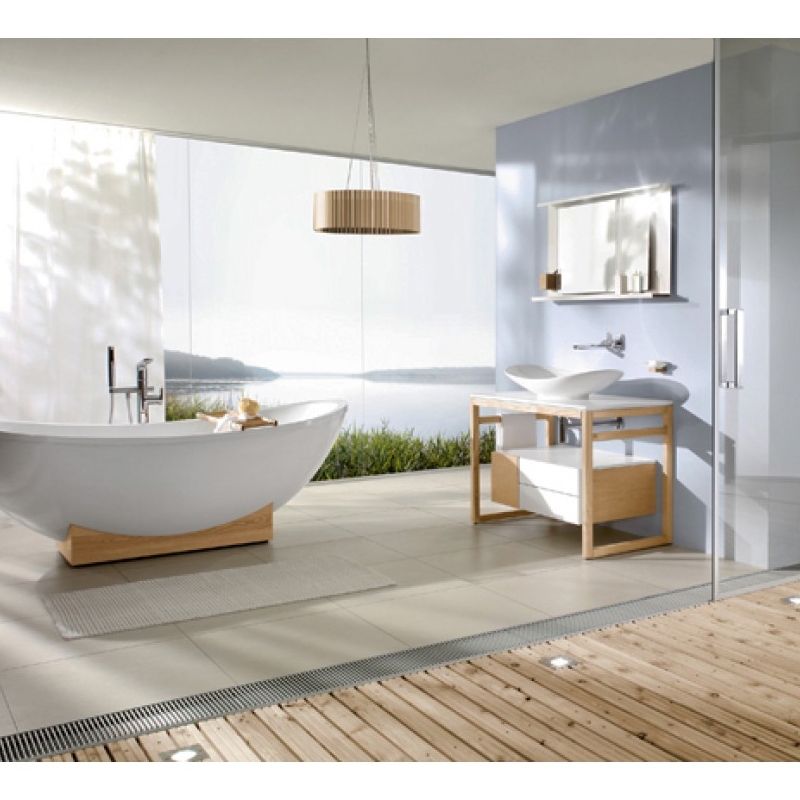 Lavoar pe blat Villeroy & Boch, My Nature, CeramicPlus, 81 cm, alb
