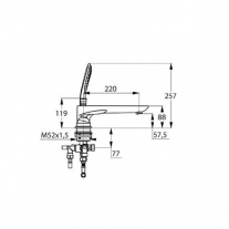 Baterie cada-dus Kludi, Balance, crom