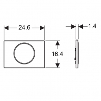 Clapeta cu actionare start-stop Geberit, Sigma10, negru
