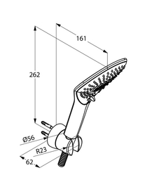Set dus Kludi, Fizz, cu suport, crom - alb