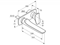 Baterie lavoar Kludi, Amba, pipa 22,6 cm, crom