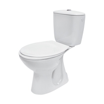 Set vas WC Cersanit, President, evacuare verticala, cu rezervor si capac inclus, alb