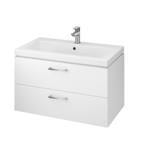 Set mobilier suspendat si lavoar Cersanit, Lara, 80 x 45 cm, alb