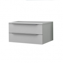 Set mobilier suspendat si lavoar Kolpasan, Tara, 110 cm, alb mat