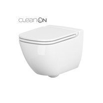 Set vas WC Cersanit, Caspia New, suspendat, Rimless cu capac Soft-Close inclus