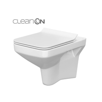 Set vas WC Cersanit, Como New, suspendat, Rimless cu capac Soft-Close si Easy Off, slim