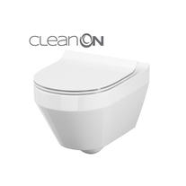 Set vas WC Cersanit, Crea, oval, suspendat cu capac Soft-Close si Easy Off inclus