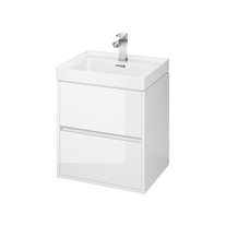 Mobilier suspendat Cersanit, Crea, cu doua sertare, 50 cm, alb