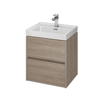 Mobilier suspendat Cersanit, Crea, cu doua sertare, 50 cm, stejar