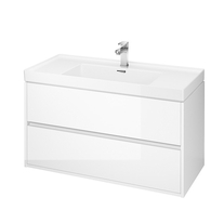 Mobilier suspendat Cersanit, Crea, cu doua sertare, 100 cm, alb